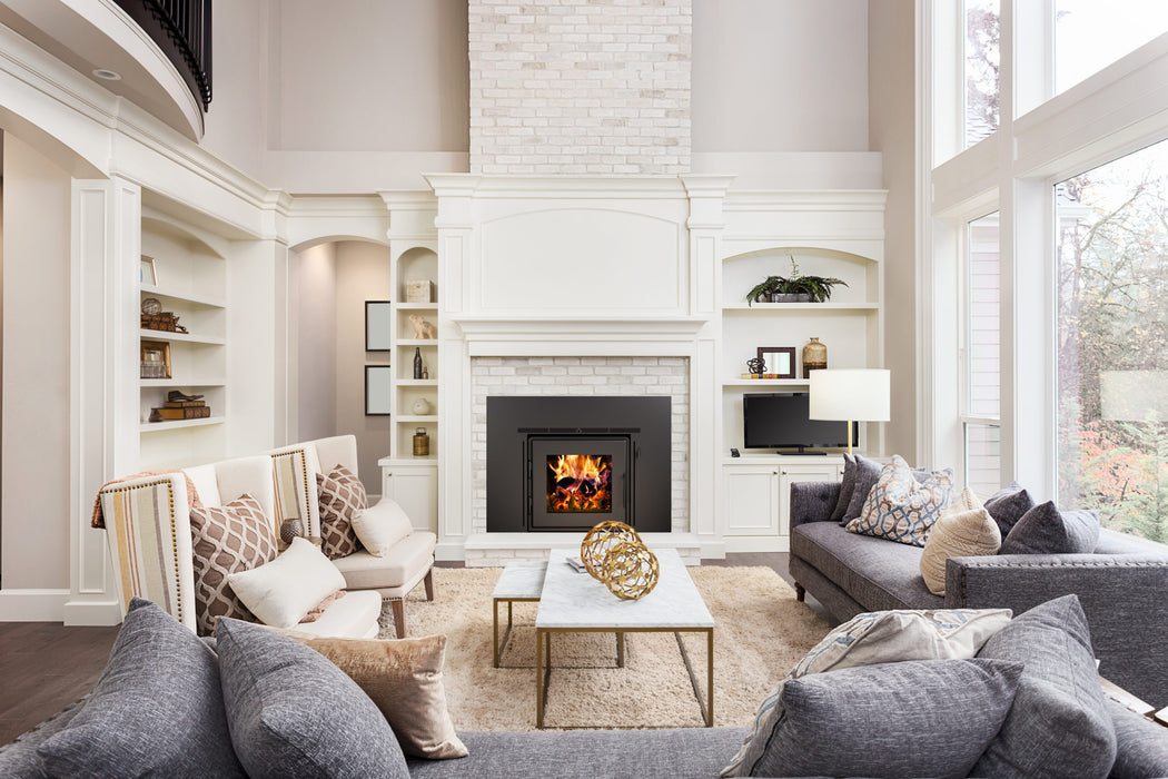 MF Fire 40 Inch Nova 1 Wood Burning Fireplace Insert MF02-BP1-DP1-I