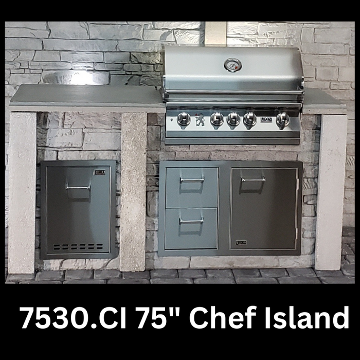 Stone Kitchen Chef Island 75''