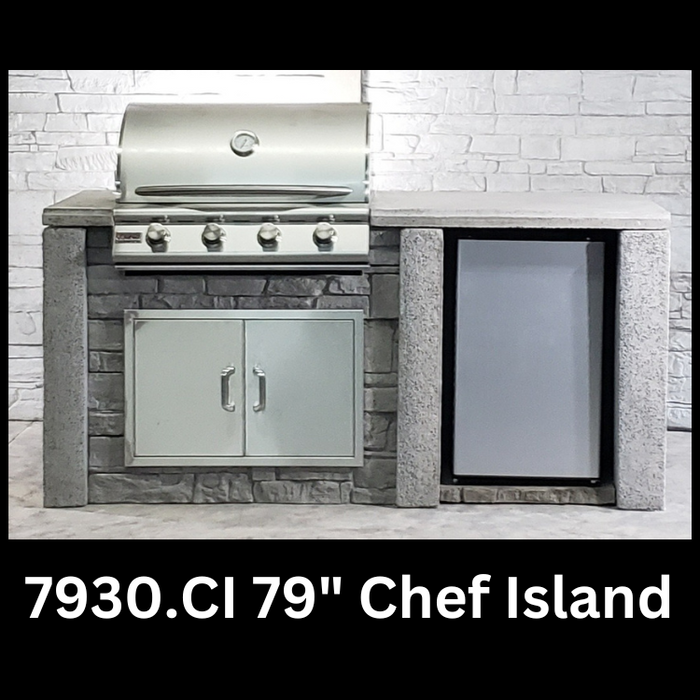 Stone Kitchen Chef Island 79''