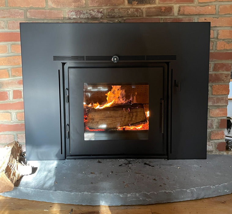 MF Fire 40 Inch Nova 1 Wood Burning Fireplace Insert MF02-BP1-DP1-I