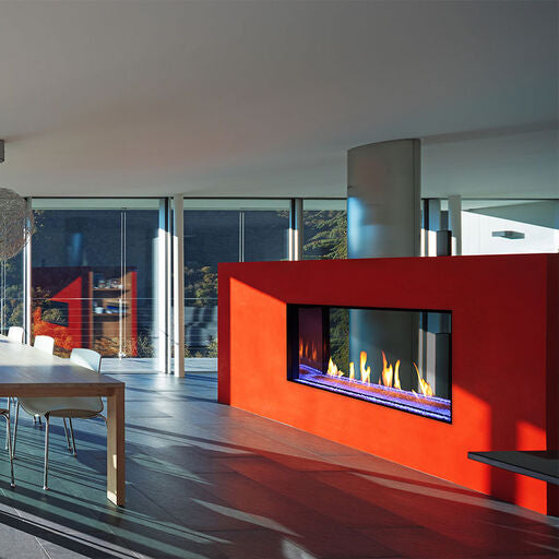 Plaza 55'' Linear, See-Through, Glass Barrier, Fireplace - Natural Gas