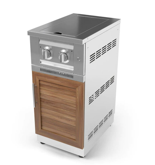 Outdoor Kitchen Stainless Steel Platinum Dual Side Burner BBQ GRILL New Age Outdoor Kitchen Stainless Steel Platinum Dual Side Burner Grove Doors - NG