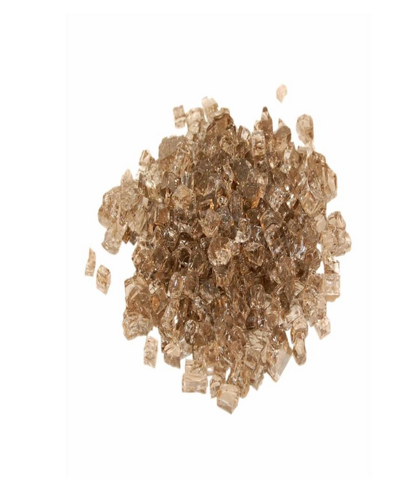 Real Fyre Reflective Fire Glass for Contemporary Gas Burners Insert Fireplaces CG Products Bronze 5 lb. Package