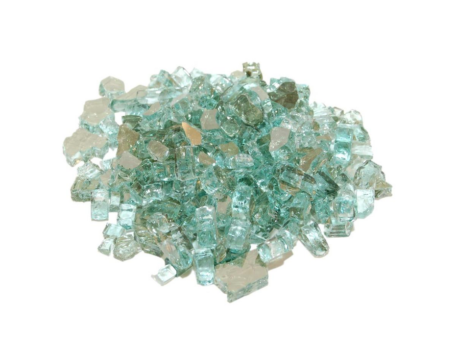 Real Fyre Reflective Fire Glass for Contemporary Gas Burners Insert Fireplaces CG Products Emerald 5 lb. Package