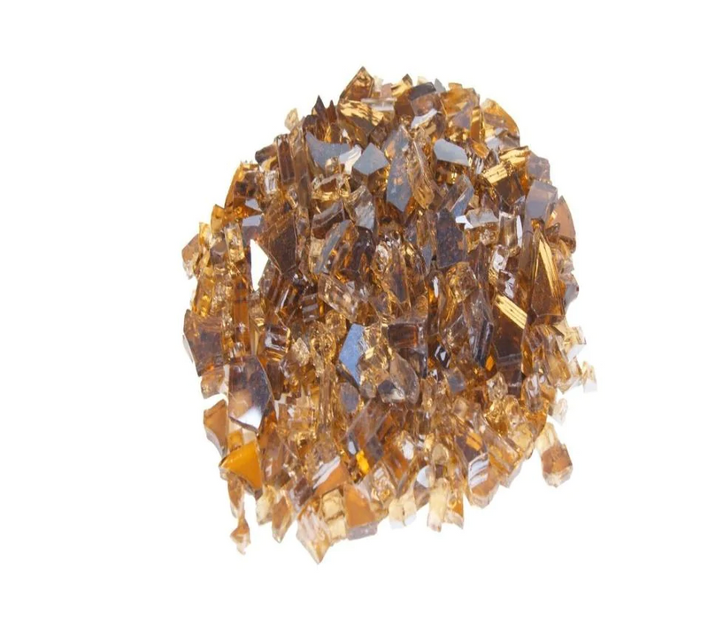 Real Fyre Reflective Fire Glass for Contemporary Gas Burners Insert Fireplaces CG Products Copper 5 lb. Package