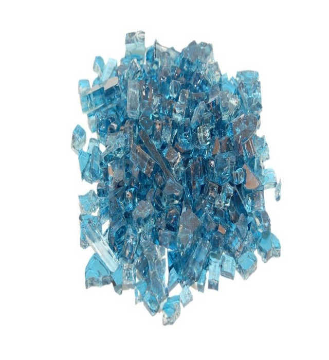 Real Fyre Reflective Fire Glass for Contemporary Gas Burners Insert Fireplaces CG Products Caribbean Blue 5 lb. Package