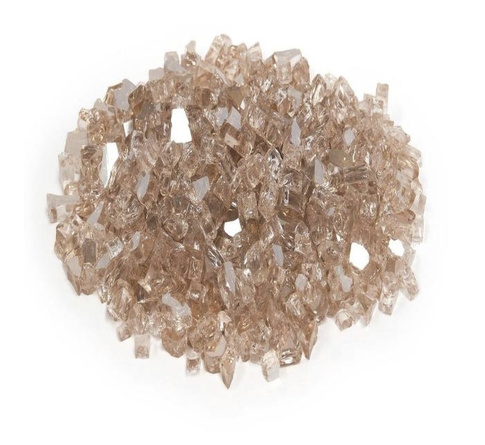 Real Fyre Reflective Fire Glass for Contemporary Gas Burners Insert Fireplaces CG Products Champagne 5 lb. Package