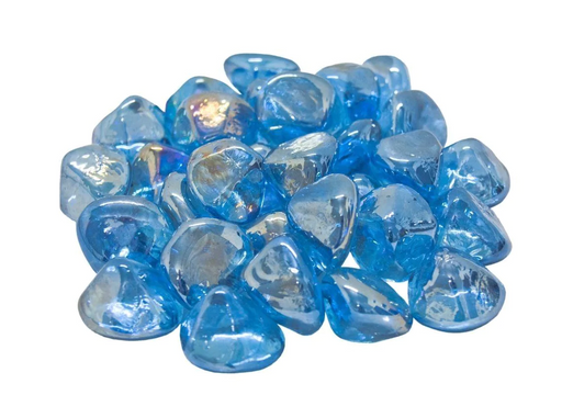 Real Fyre Diamond Nuggets for Gas Fireplaces Fireplaces CG Products Steel Blue 5 lb. Package