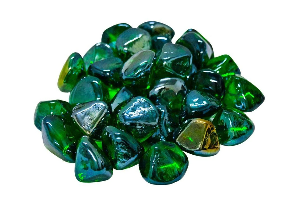 Real Fyre Diamond Nuggets for Gas Fireplaces Fireplaces CG Products Emerald 5 lb. Package