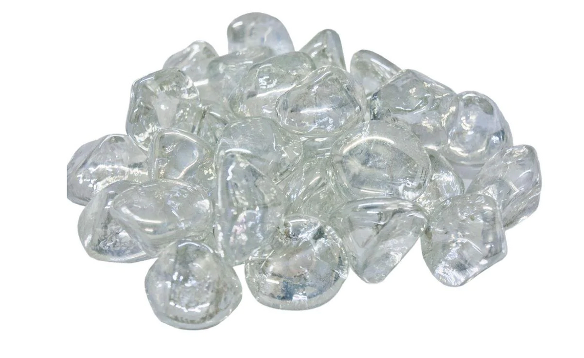 Real Fyre Diamond Nuggets for Gas Fireplaces Fireplaces CG Products Clear 5 lb. Package