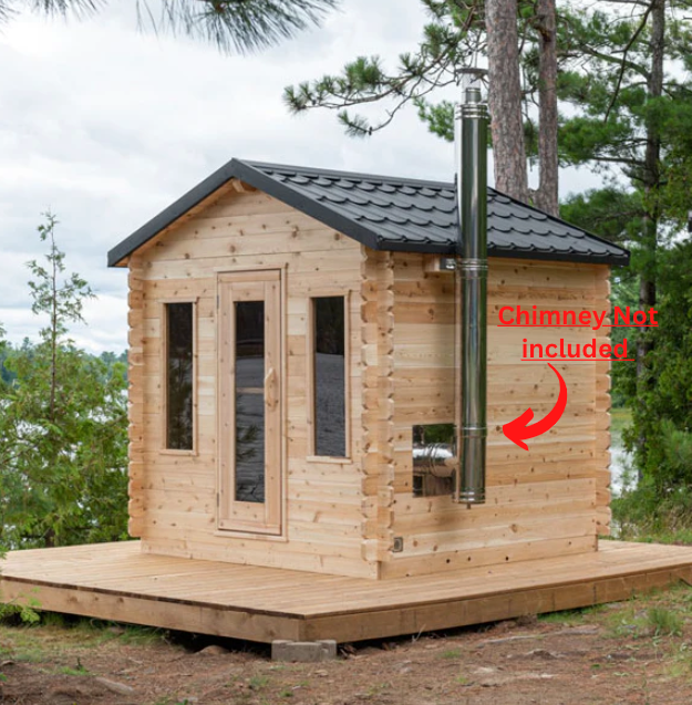 Dundalk Canadian CT Georgian Cabin Sauna | 2-6 People | Wood or Electric Heater Dundalk Leisurecraft Dundalk Canadian CT Georgian Cabin Sauna - No Heater