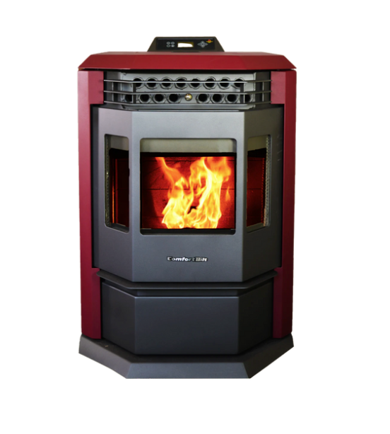 ComfortBilt HP22 2,800 sq. ft. EPA Certified Pellet Stove with Auto Ignition 80 lb-Burgundy