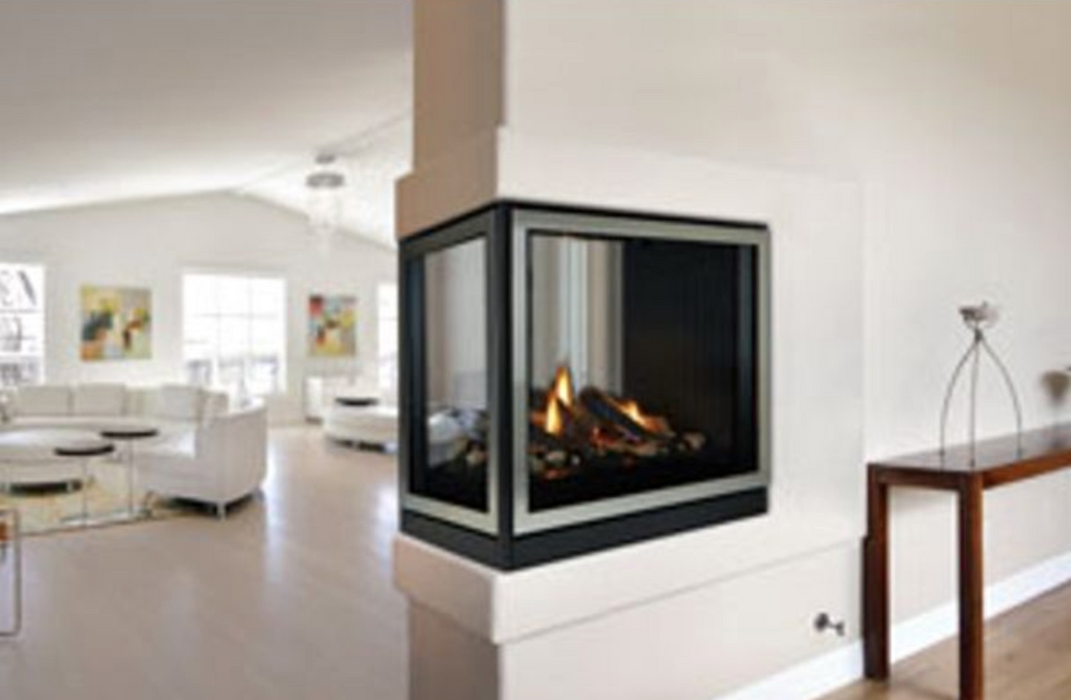 Tahoe 36" Clean-Face Direct-Vent Peninsula and See-Through Fireplace Premium-Natural Gas