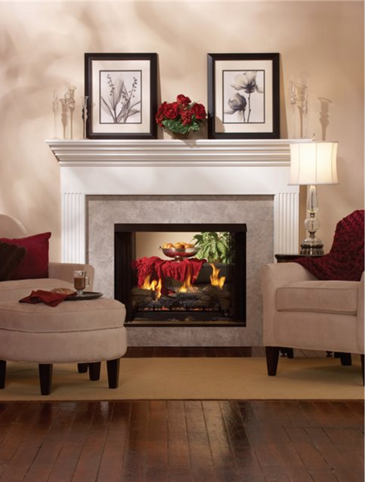 Tahoe 36" Direct-Vent Peninsula and See-Through Premium Fireplace-Natural Gas/Propane
