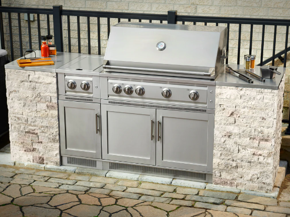 Outdoor Kitchen Signature Series 6 Piece U Shape Cabinet Set with Grill Cabinet