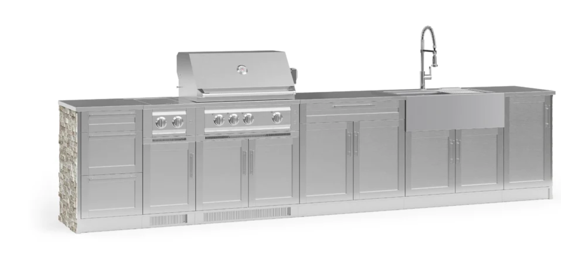 Outdoor Kitchen Signature Series 8 Piece Cabinet Set with Sink Cabinet