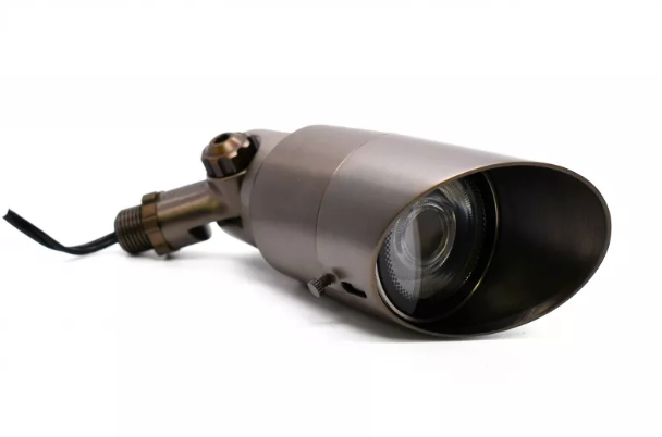 Brass Spot Light, Modular Light Source, 10W, 600 Lumens, 2700K, Includes: (3) Beam Spread Lens (15, 38, 60 Degrees)