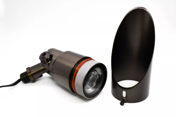 Brass Down Light, Modular Light Source, 10W, 550 Lumens, 3000K, Includes: (3) Beam Spread Lens (15, 38, 60 Degrees)