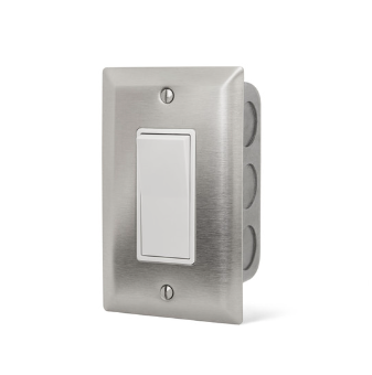 Single SS Wall Plate with Gang Box, Infratech, 14-4400