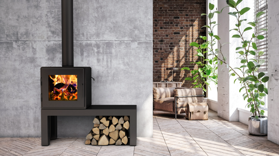 Nova 1500 Freestanding Wood Burning Stove Bench