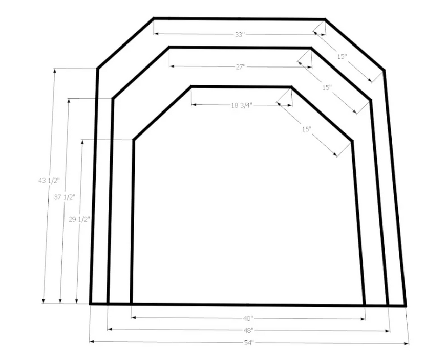 Diamond Hearths Standard Or Corner Hearth Pad - Traditional Edge- Type I - Western Flagstone