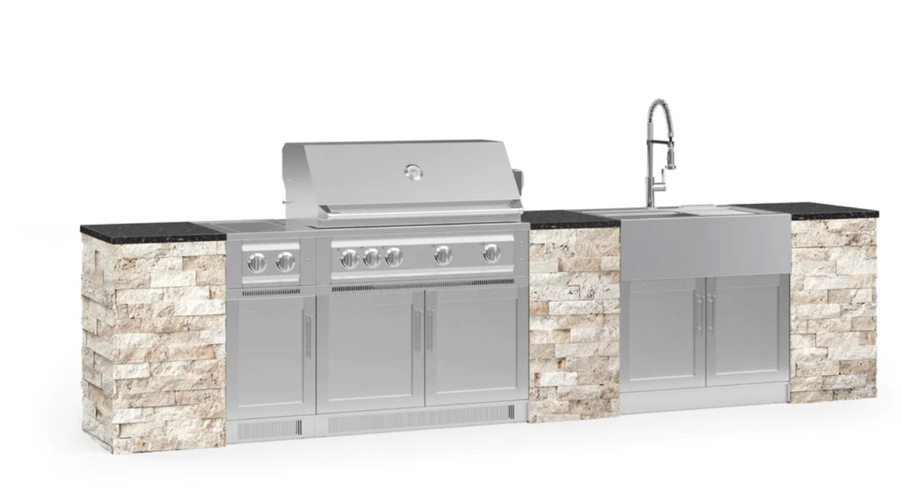 Outdoor Kitchen Signature Series 11 Piece Cabinet Set with 33'' Grill