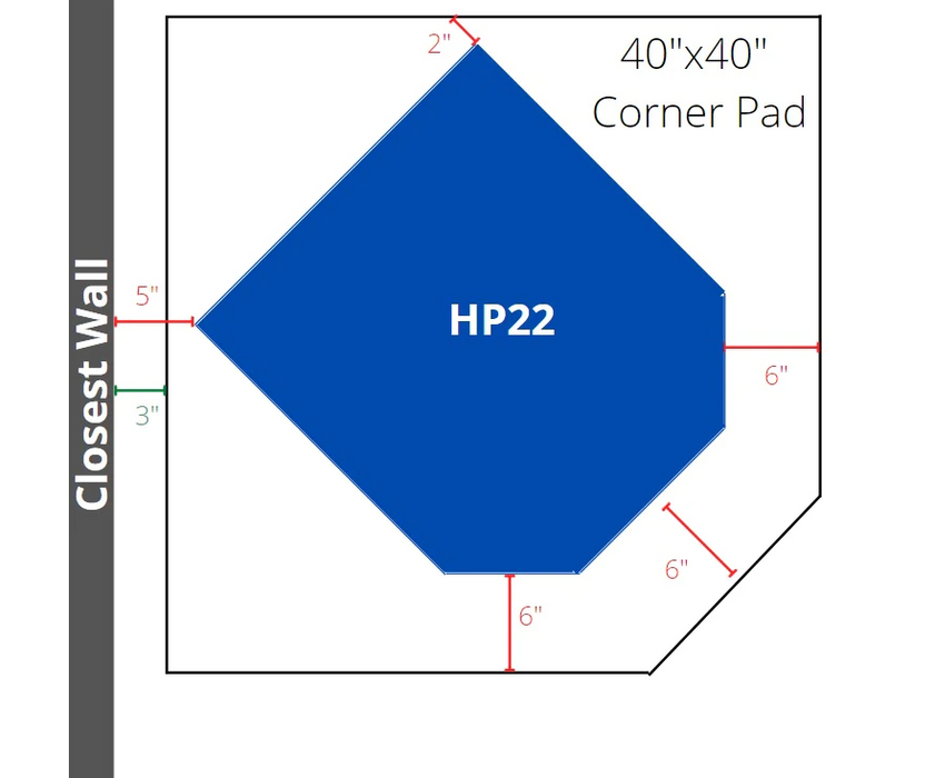 COMFORTBILT CORNER HEARTH PAD - MILL BLACK