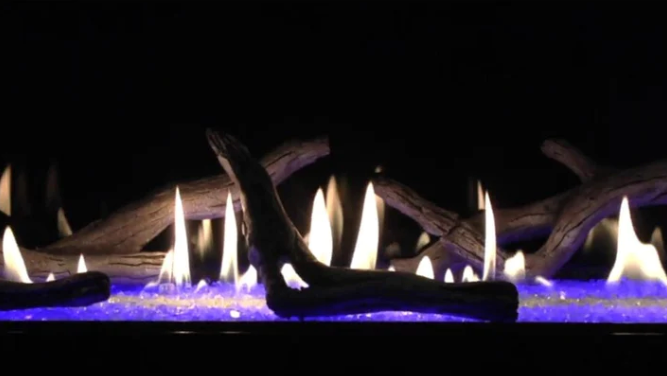 Empire Burncrete Driftwood 11 Piece Direct Vent Log Set for DVLL72BP90 Fireplaces