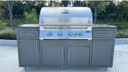 Challenger Designs 67.25″ Coastal Built-in Grill Outdoor Kitchen Island | BBQ Sold Separately