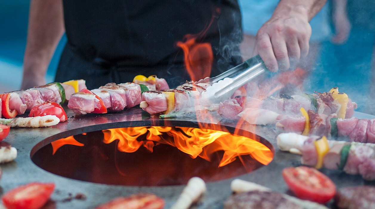 Luxury Bonton Pellet Grill - Easy to Fuel and Clean with WiFi Connection - Corten - Round