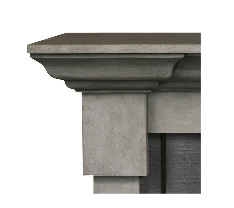 Royce Electric Fireplace Mantel Package in Smoke Stack Grey