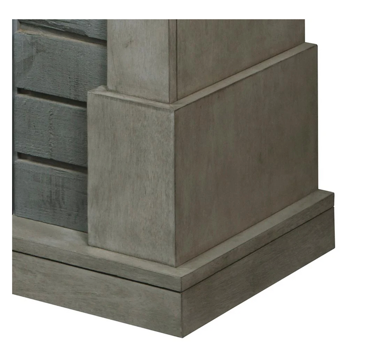 Royce Electric Fireplace Mantel Package in Smoke Stack Grey