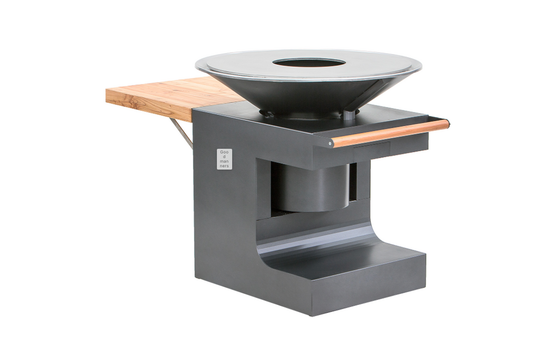 Luxury Bonton Pellet Grill - Easy to Fuel and Clean with WiFi Connection - Anthracite Grey - Round