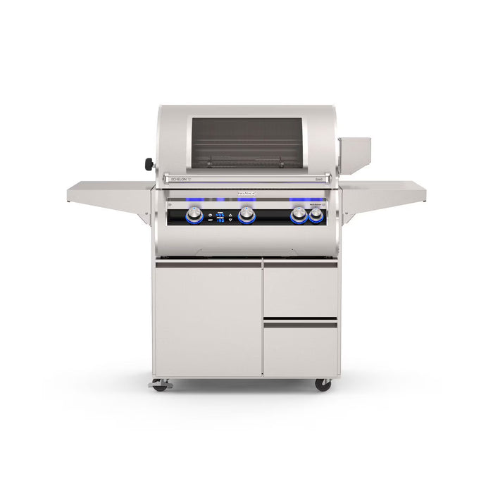 Fire Magic Echelon Diamond E660i 30-Inch Freestanding Gas Grill w/ Rotisserie, Left Side Infrared Burner, Magic Window & Analog Thermometer