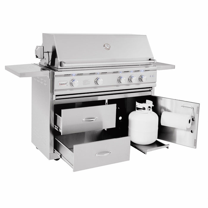 Summerset TRLD44 TRL Deluxe Series Gas Grill On Cart, 44-Inch
