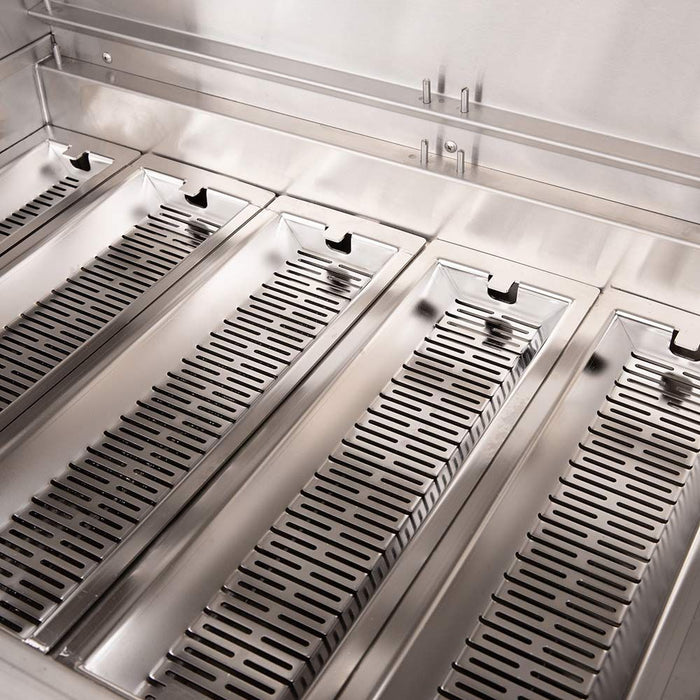 American Made Grills AMG-ENC54 Encore 54-Inch Built-In Dual Fuel Wood and Gas Grill with Infrared Searing Burner and Rotisserie Kit