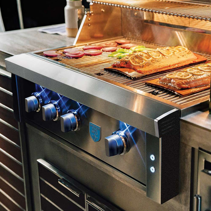 American Made Grills AMG-EST30-CART Estate 30-Inch Gas Grill with Infrared Searing Burner and Rotisserie Kit on Cart