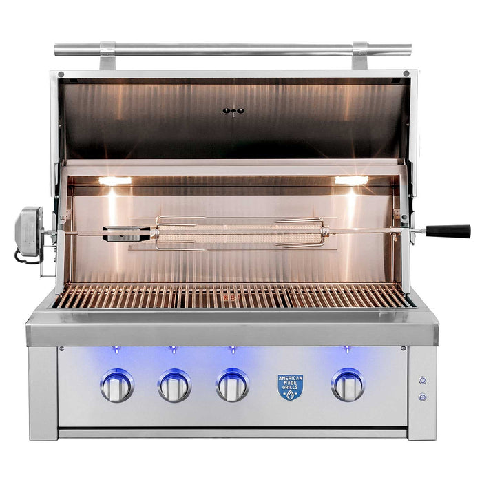 American Made Grills AMG-EST36 Estate 36-Inch Built-In Gas Grill with Infrared Searing Burner and Rotisserie Kit