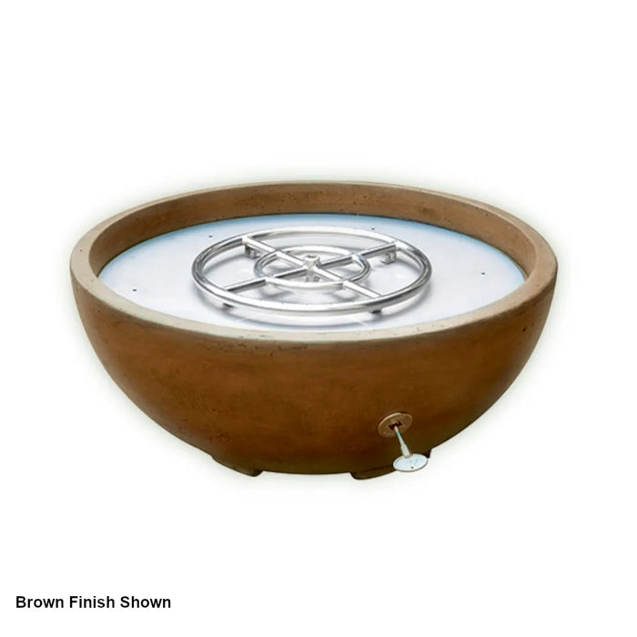 TrueFlame 30-Inch Round Fire Pit With Water Fountain