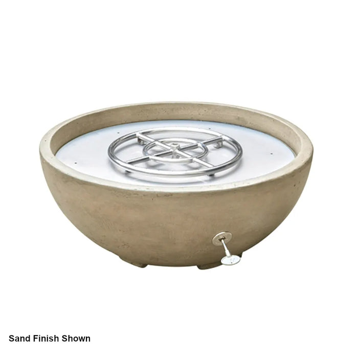 TrueFlame 30-Inch Round Fire Pit With Water Fountain