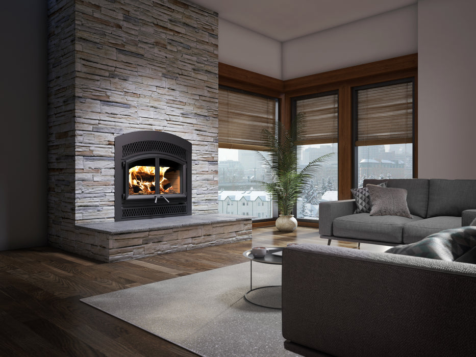 Valcourt Waterloo Arched Faceplate Wood-Burning Fireplace