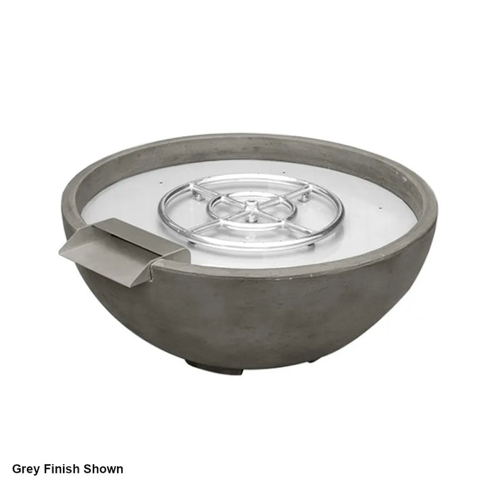 TrueFlame 30-Inch Round Fire Pit With Water Fountain