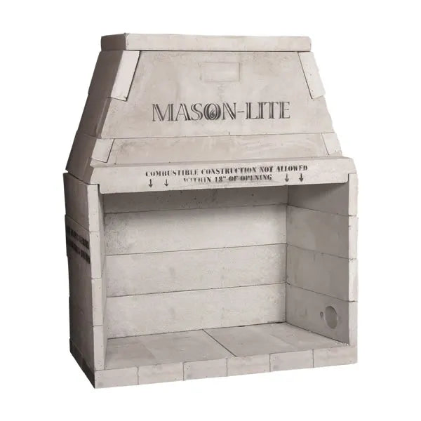 Mason Lite 63 Inch Masonry Fireplace Firebox Kit