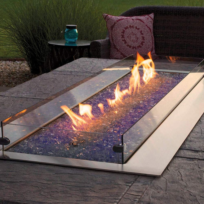 Carol Rose by Empire OL60TP18 60-Inch Outdoor Linear Gas Fire Pit, Battery-Powered Spark Ignition, Multicolor LED Lighting
