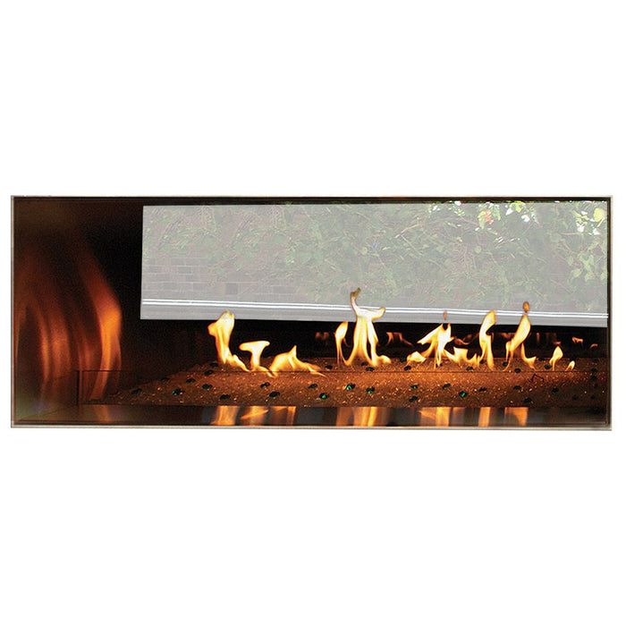 Carol Rose by Empire OLL60SP12 Ventless 60-Inch Outdoor See-Through Gas Fireplace, Battery-Powered Spark Ignition, Multicolor LED Lighting