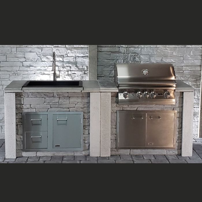 Stone Kitchen Barbecue + Sink Unit