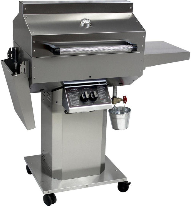 Phoenix SDRIVDDN 54 Inch Freestanding Grill with 2 Standard Burners, 400 sq. inch Grilling Surface Size, Side Table, Stainless Steel Side Shelves in Stainless Steel