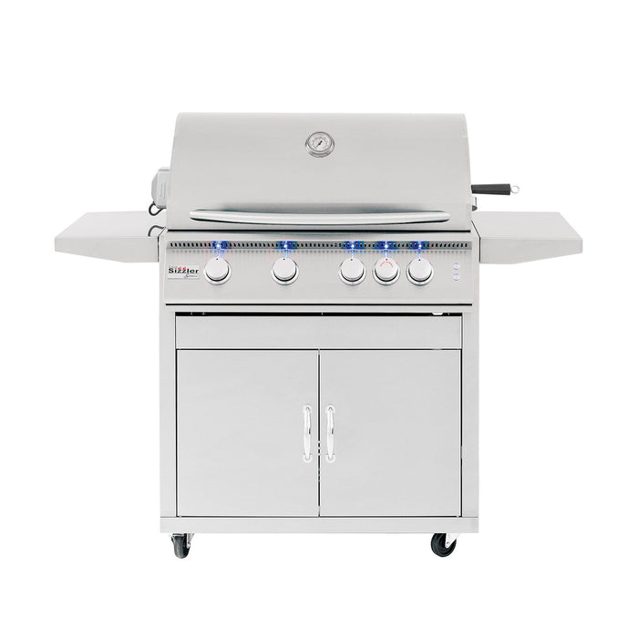 Summerset SIZPRO32-CART-SIZ32-SC Sizzler Pro Series Gas Grill On Cart, 32-Inch