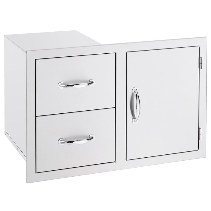 Summerset SSDC2-33M Access Door & Double Drawer Combo with Masonry Frame, 33-Inch