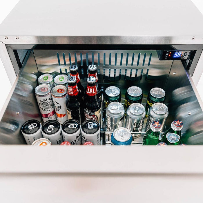 Summerset SSRFR-24DR2 Deluxe Outdoor Refrigerator Drawers, 5.3 Cubic Feet